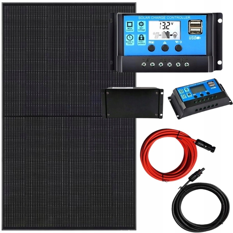 Zestaw Solarny 405w Panel Słoneczny + Regulator ładowania 30a 12/24v