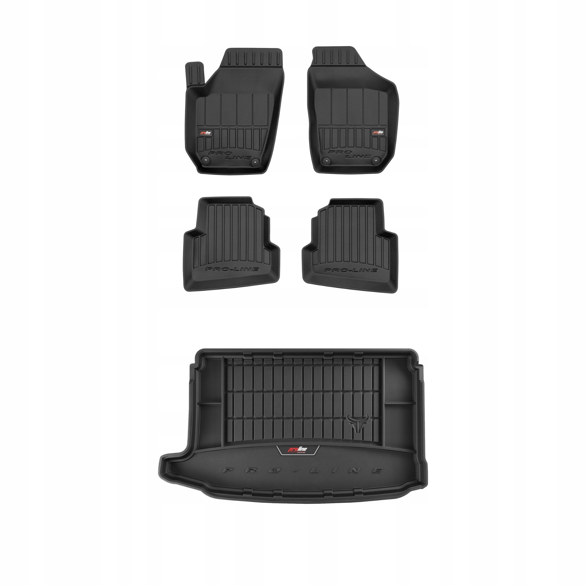 Frogum 3D Sada gumových koberců a rohoží s logem pro Volkswagen Polo IV 01-09