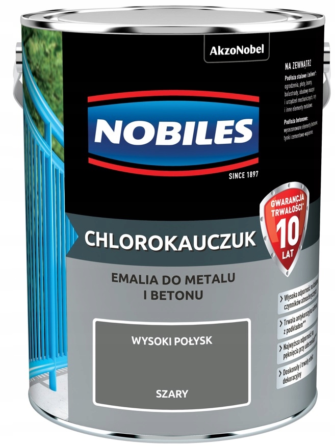 Farba Nobiles Chlorokauczuk- szara, 5l