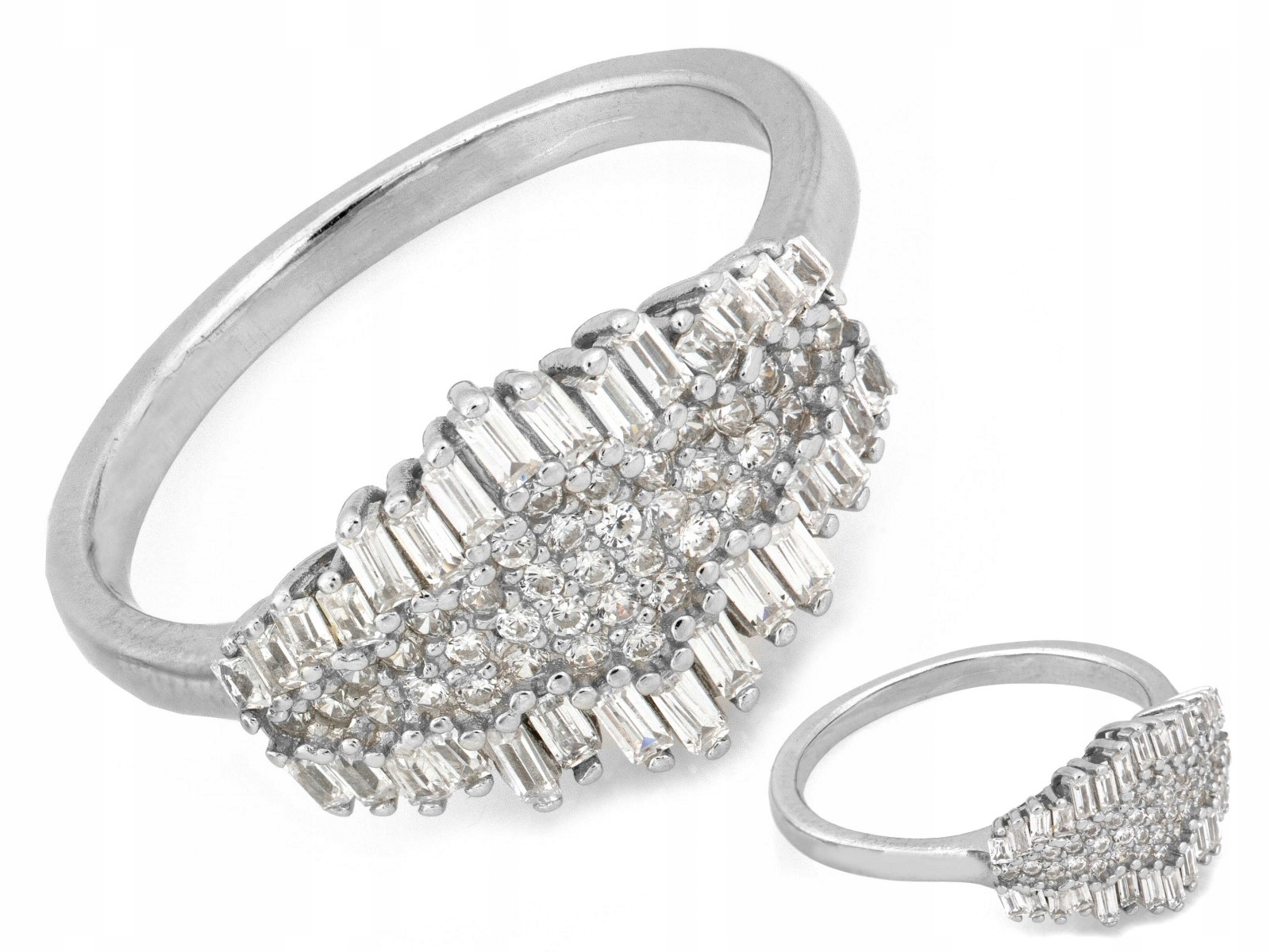 Dámský prstýnek ze stříbra 925 s Zirkony, elegantní, lesklý, velikost 20