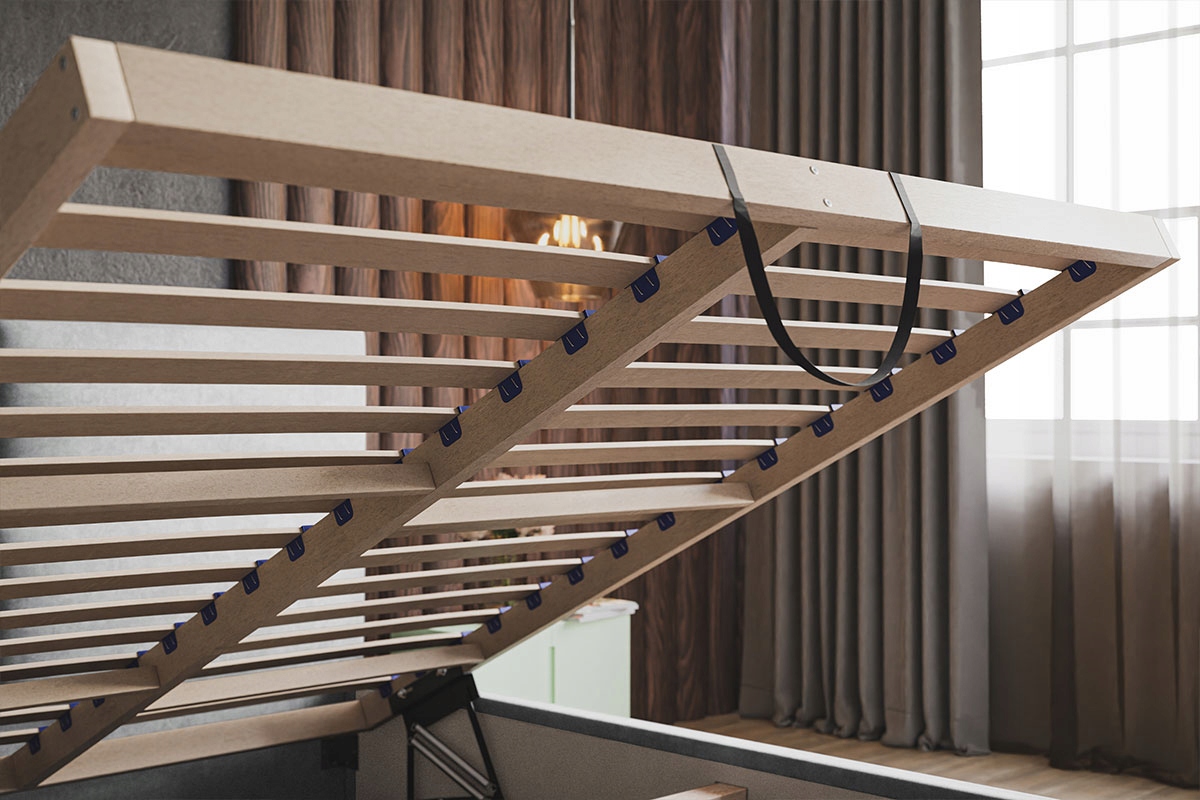 Łóżko tapicerowane Slim 6 180x200 stelaż pojemnik Szerokość mebla 188 cm