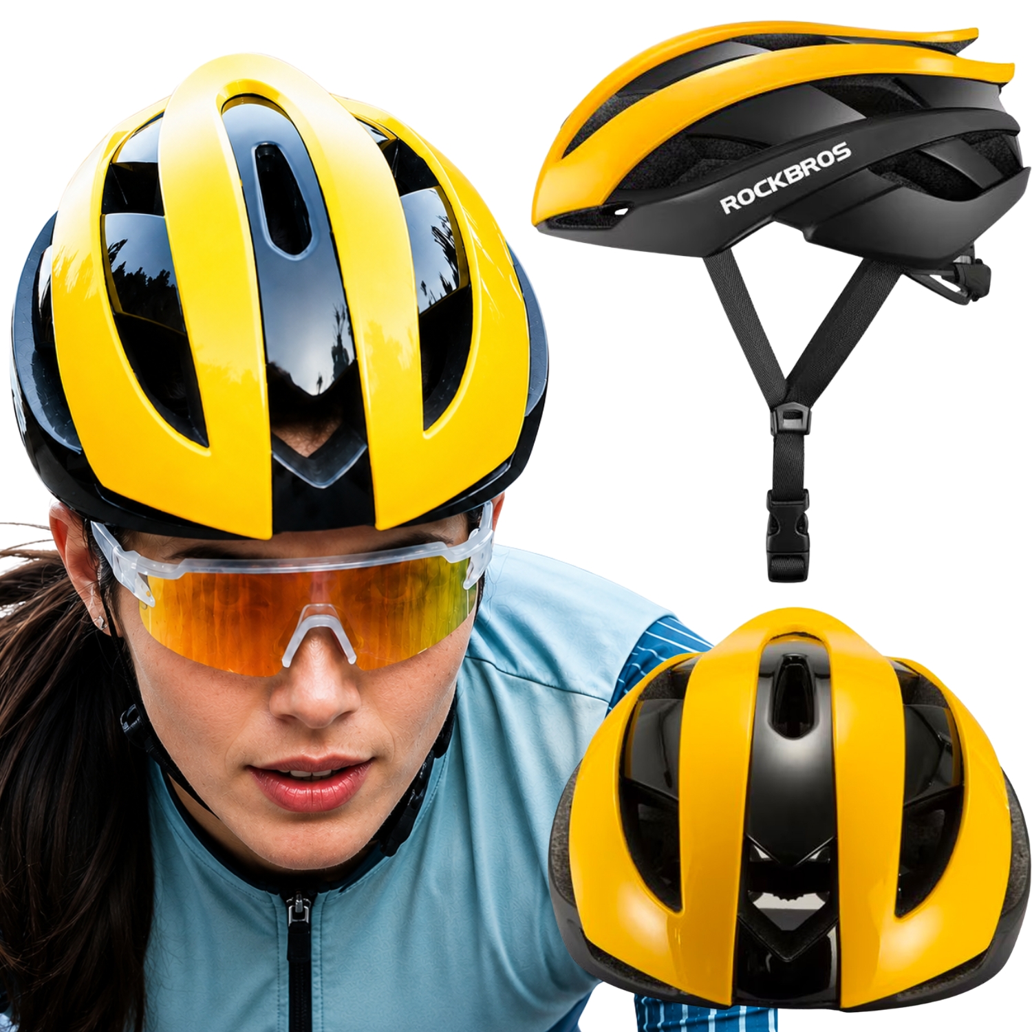 Rockbros Pánská Silniční Dámská Cyklistická Přilba Mtb 58-61 cm Vel L
