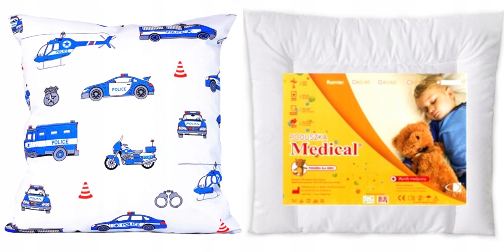 

Poduszka płaska poszewka przedszkola 40X40 Medical