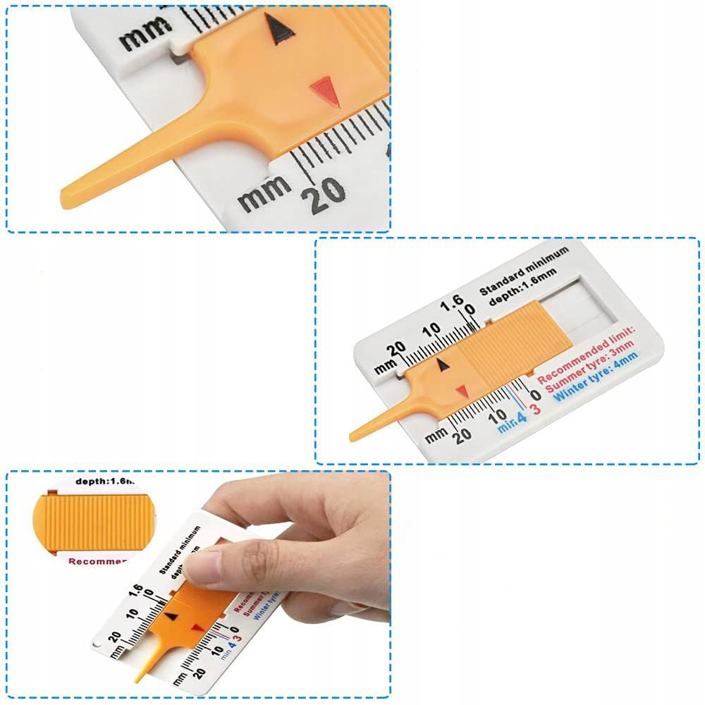 TESTER MIERNIK MIARKA WSKAŹNIK GŁĘBOKOŚCI WYSOKOŚCI ZUŻYCIA BIEŻNIKA OPON Marka RALTEK