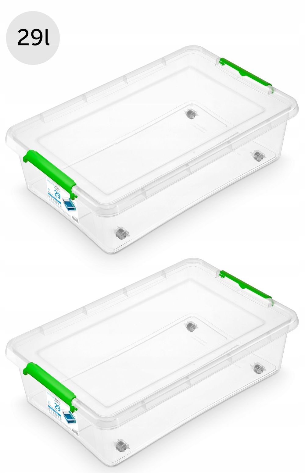 

2x Pojemnik Pudełko Na Zabawki Na Kółkach 29L Gree
