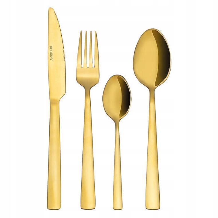SZTUĆCE ZESTAW złoty MADENI Ambition 16EL na 4 osoby komplet sztućców