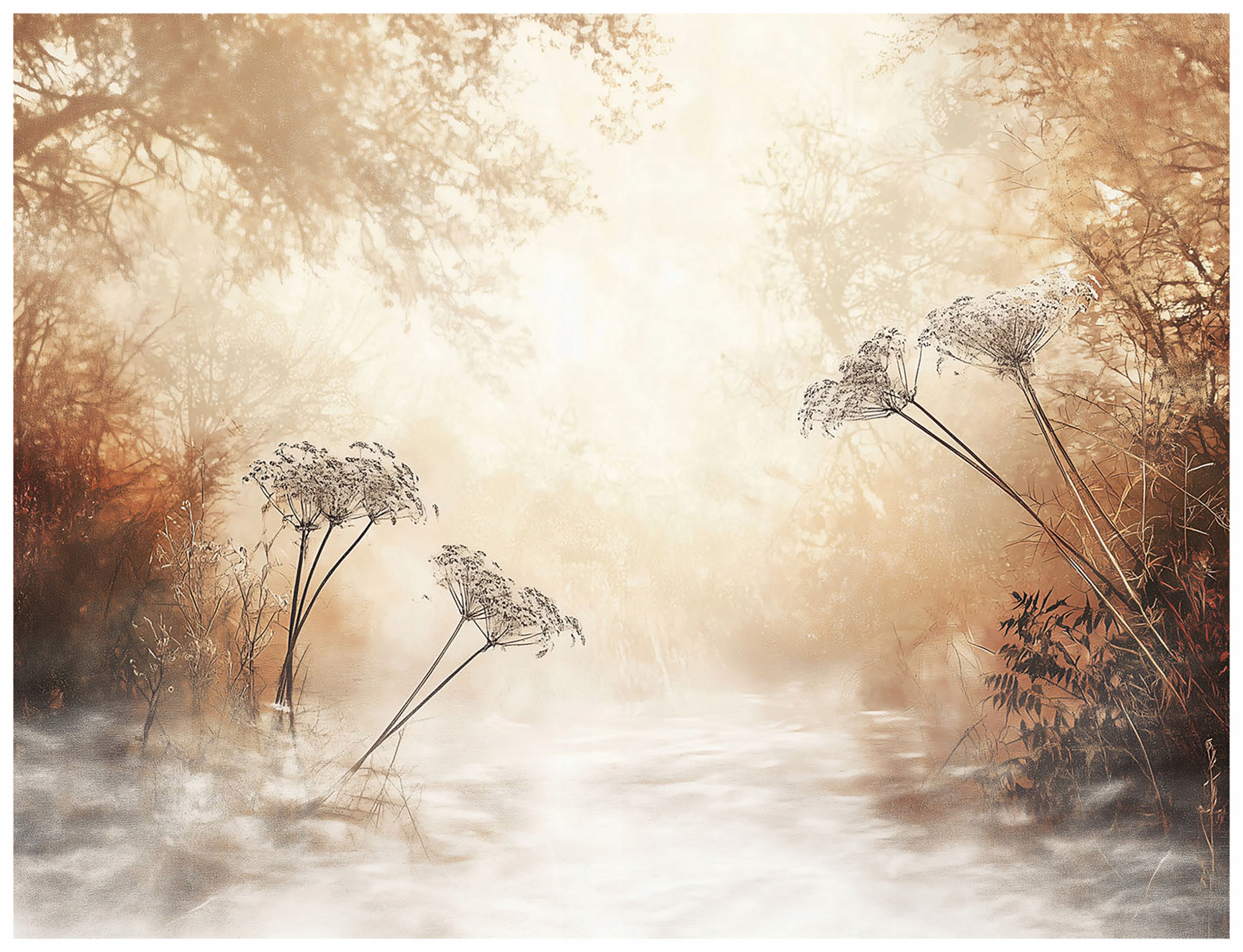 Fototapeta Stromy Les Boho Béžová Na Vliesu Ložnice Obývací Pokoj Tapeta 250x175