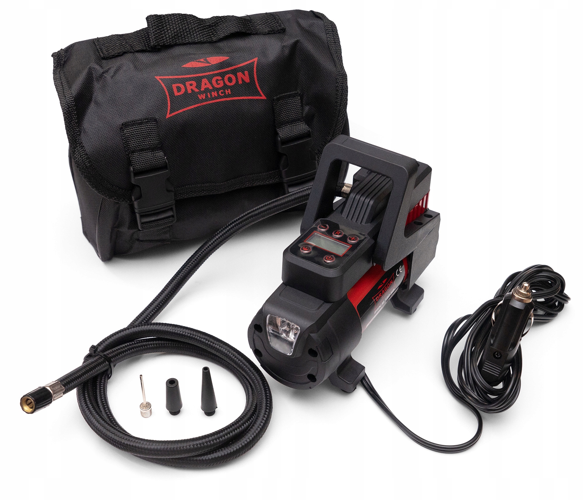 Automobilový Kompresor 12V Dragon Winch Led pumpa kompresor mini II