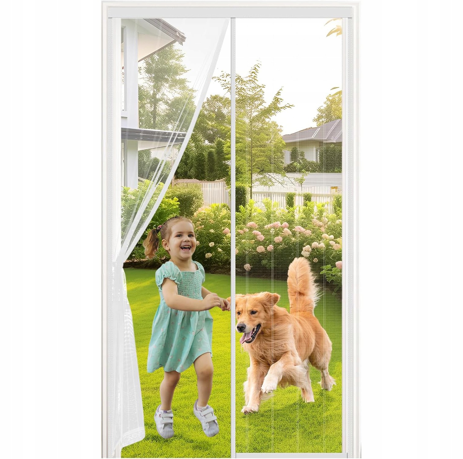 Moskytiéra magnetická 110x230 síť na balkonové dveře bílá