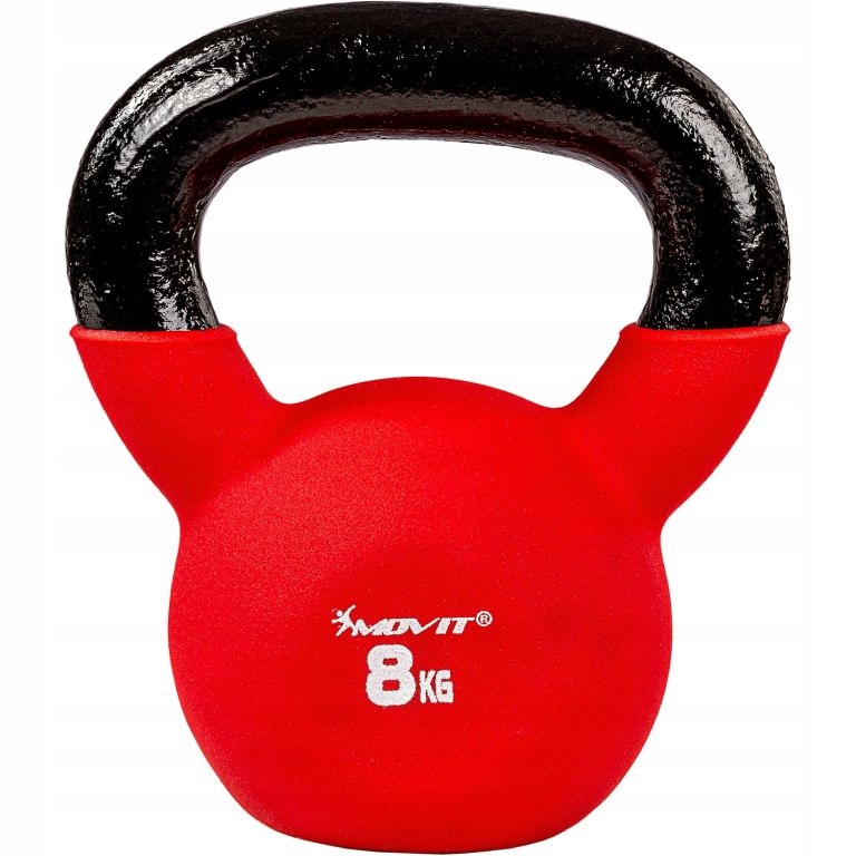 Hantle Kettlebell neoprenowe czerwone 8 kg