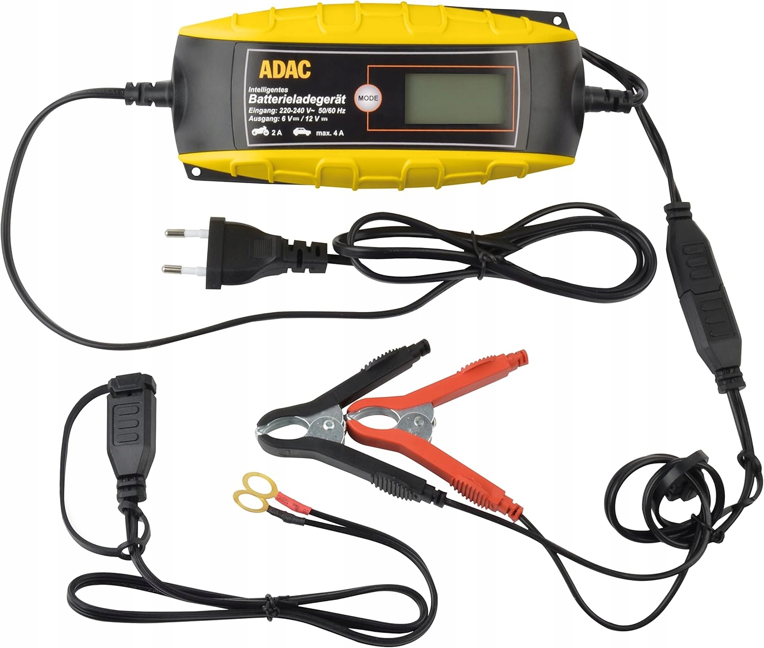 Nabíječka Akumulátorů 6V 12V 4A Inteligentní S LCD Displejem
