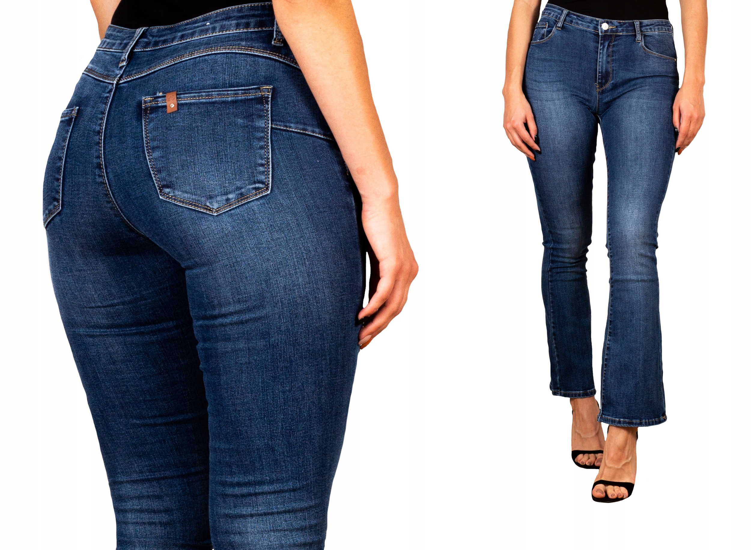 

3773 Re Dress Damskie spodnie Jeansy dzwony 36/S
