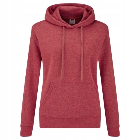 Mikina s kapucí Hooded Sweat Fruit of the Loom Vintage Red Xs