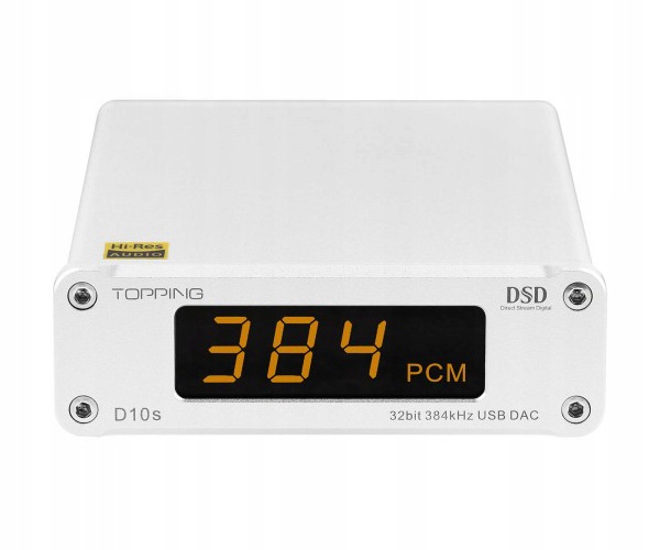 Topping D10s (Strieborný) Usb Dac ES9038Q2M DSD256