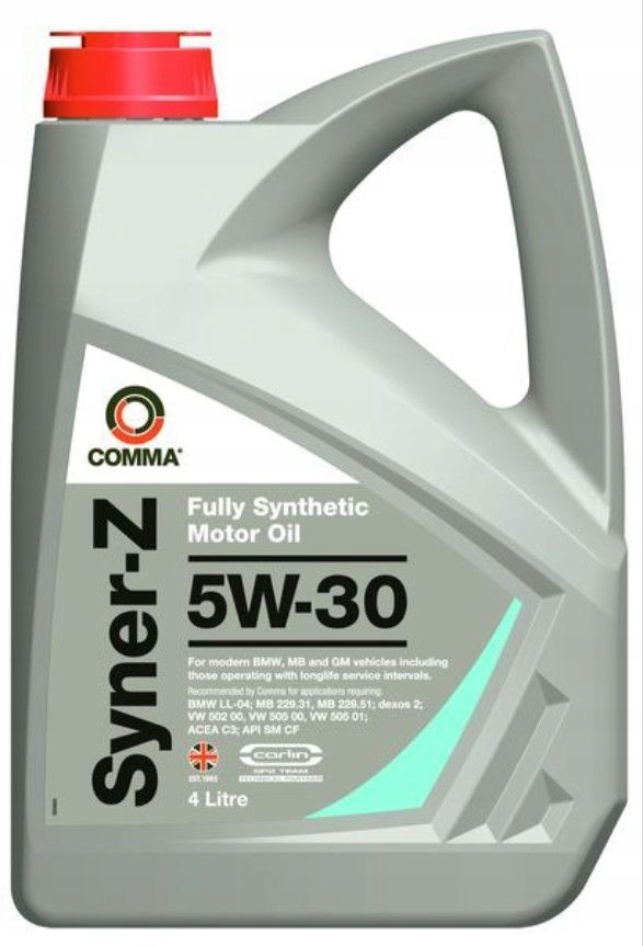 Comma Syner-z 5W-30 4L Motorový Olej Dexos 2 Vw 502 00 Vw 505 00 Vw 505 01