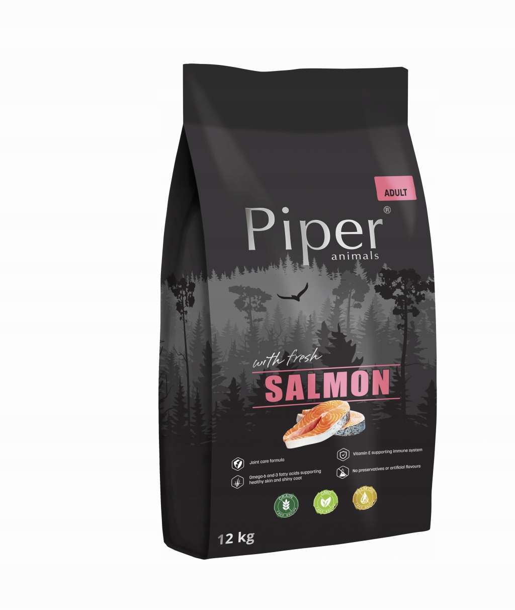 Levně Krmivo pro psy adult Piper s lososem 12 kg