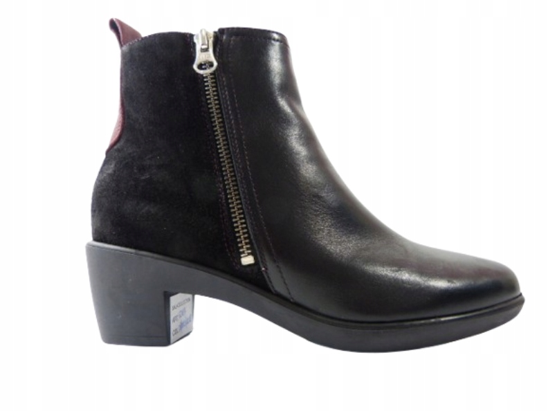 černý mat Nubukové kotníkové boty kožené Sala 37