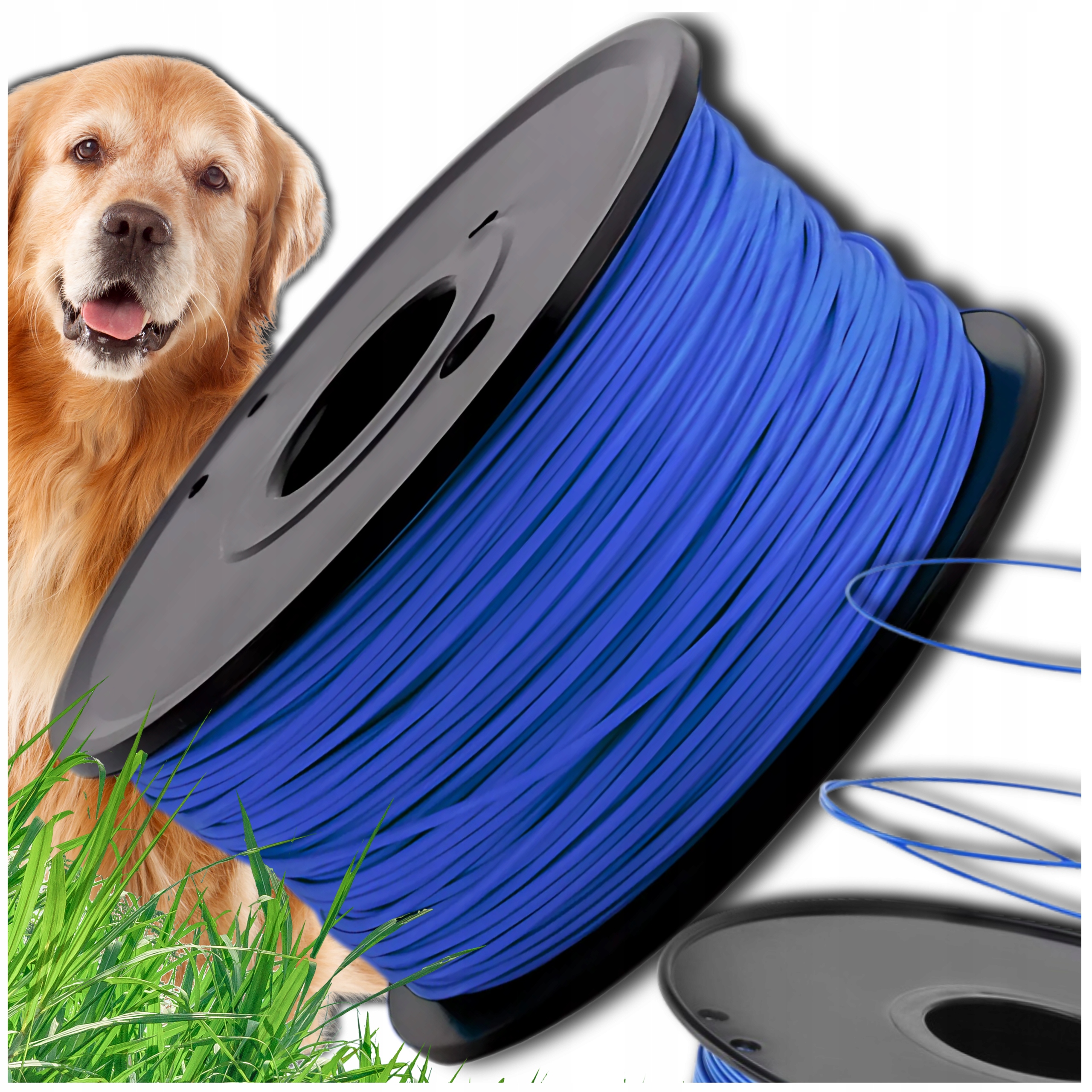 Přídavný kabel pro elektrickou pastu 250 m, zesílený, 1 mm Modrý