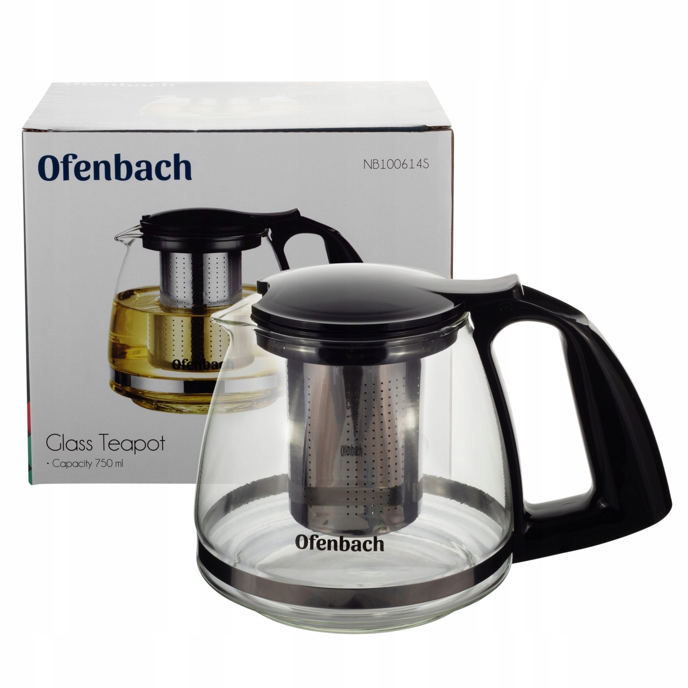 SZKLANY ZAPARZACZ HERBATY ZIÓŁ DZBANEK OFENBACH