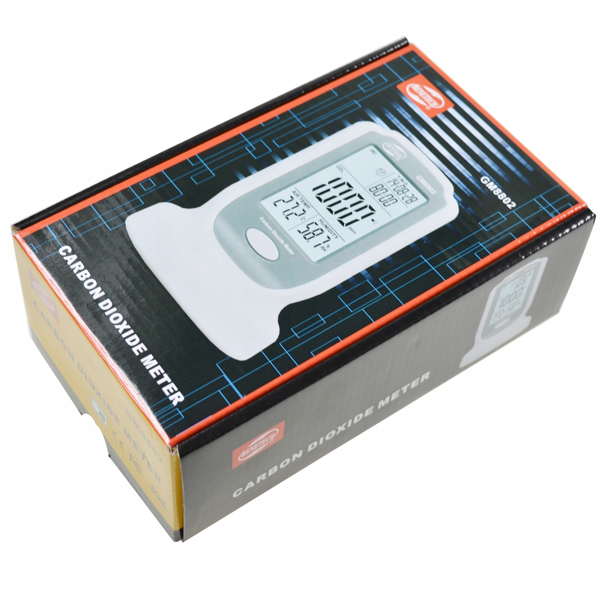 MIERNIK DWUTLENKU WĘGLA DETEKTOR STĘŻENIA CZUJNIK CO2 Z DATĄ ALARMEM I TEMP EAN (GTIN) 5904890520400