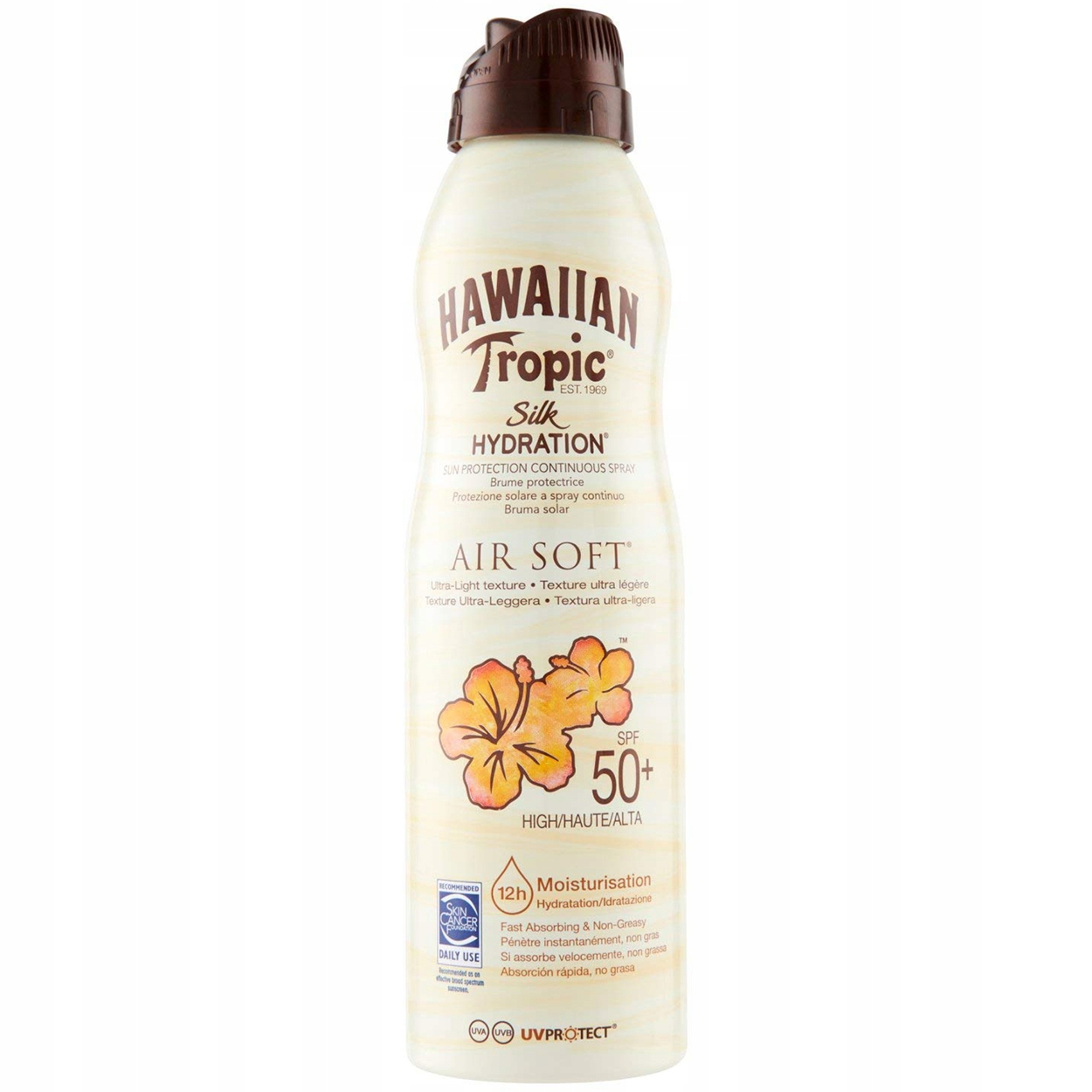 Voděodolný sprej na opalování Hawaiian Tropic Silk Hydration Sun SPF50