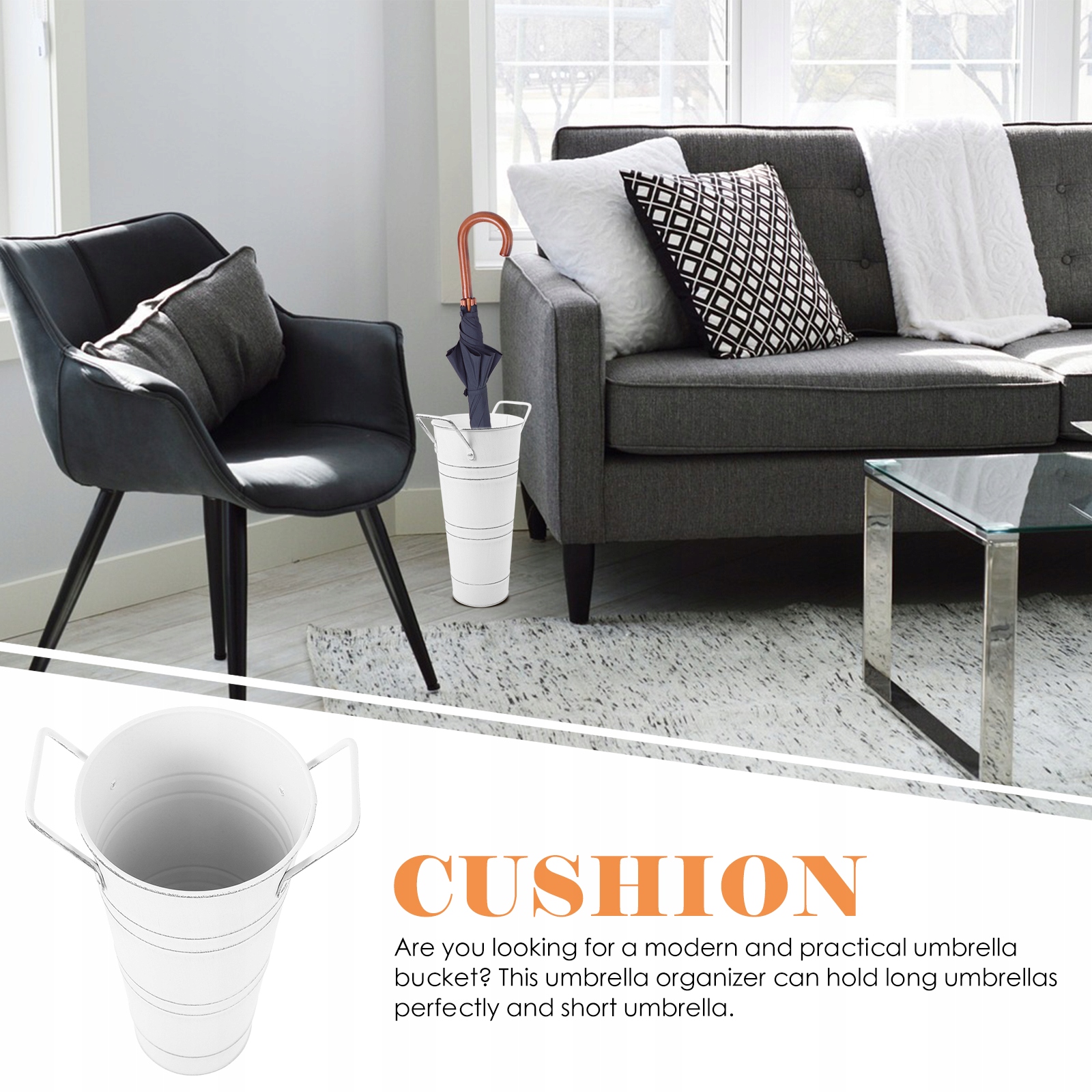 STOJAK NA PARASOLE WEWNĘTRZNY UCHWYT NA LASKI OCYNKOWANY Marka bez marki