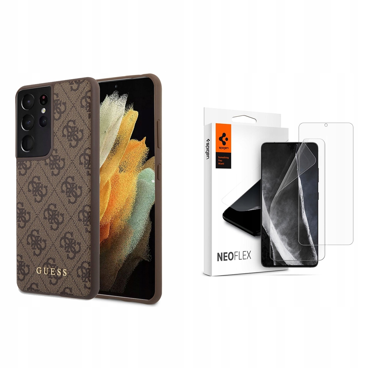 

Guess Etui Case Do Galaxy S21 Ultra + Folia Spigen