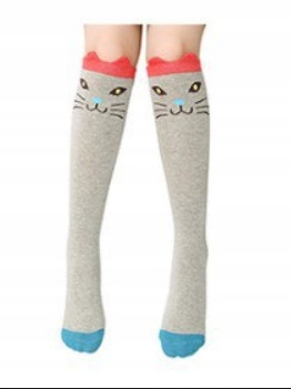 

Podkolanówki 3-12lat bez pięty Uniwersa szare koty