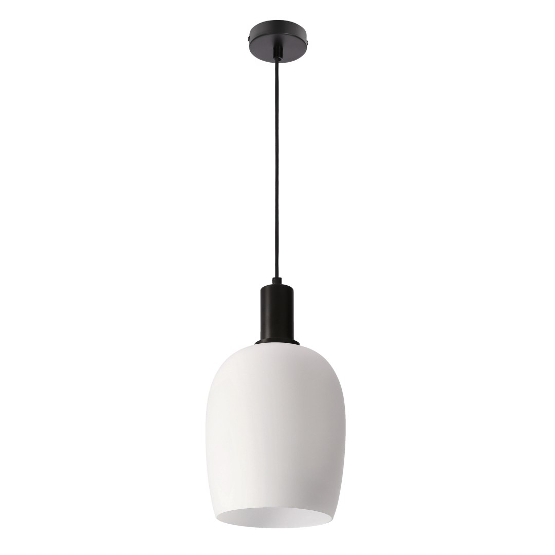Wolken závěsná lampa černá 1x40W E27 stínidlo bílá