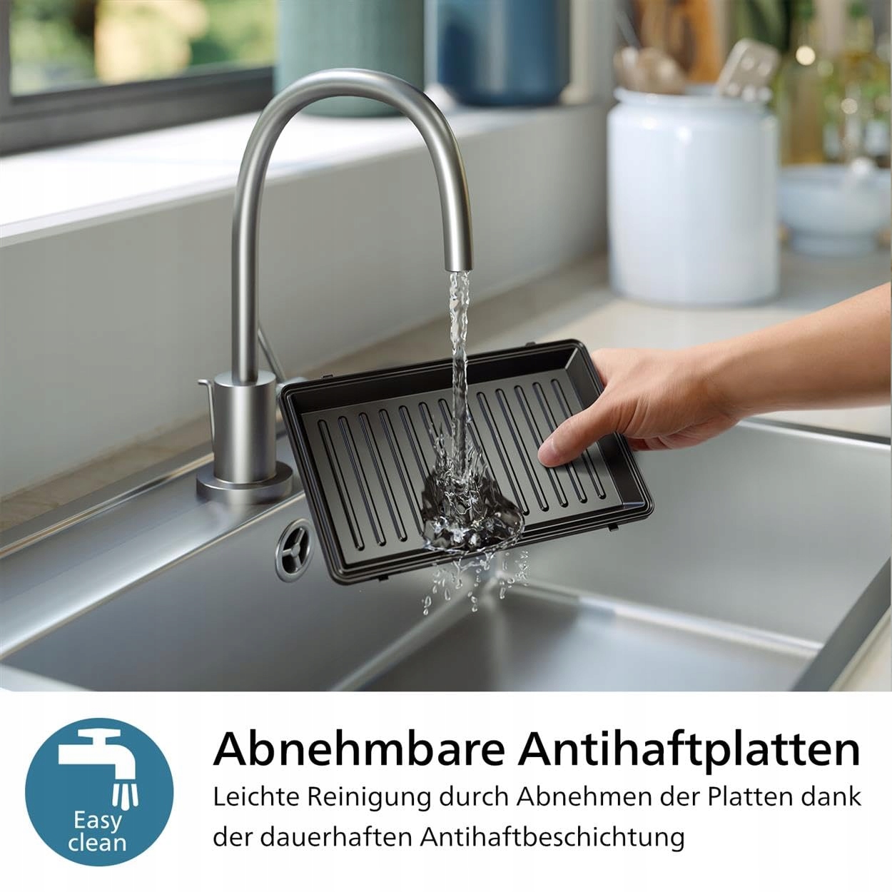 PHILIPS Opiekacz 5000 Seria 750W Panini Gofry Kanapki Czarny Srebrny — miniatura 5
