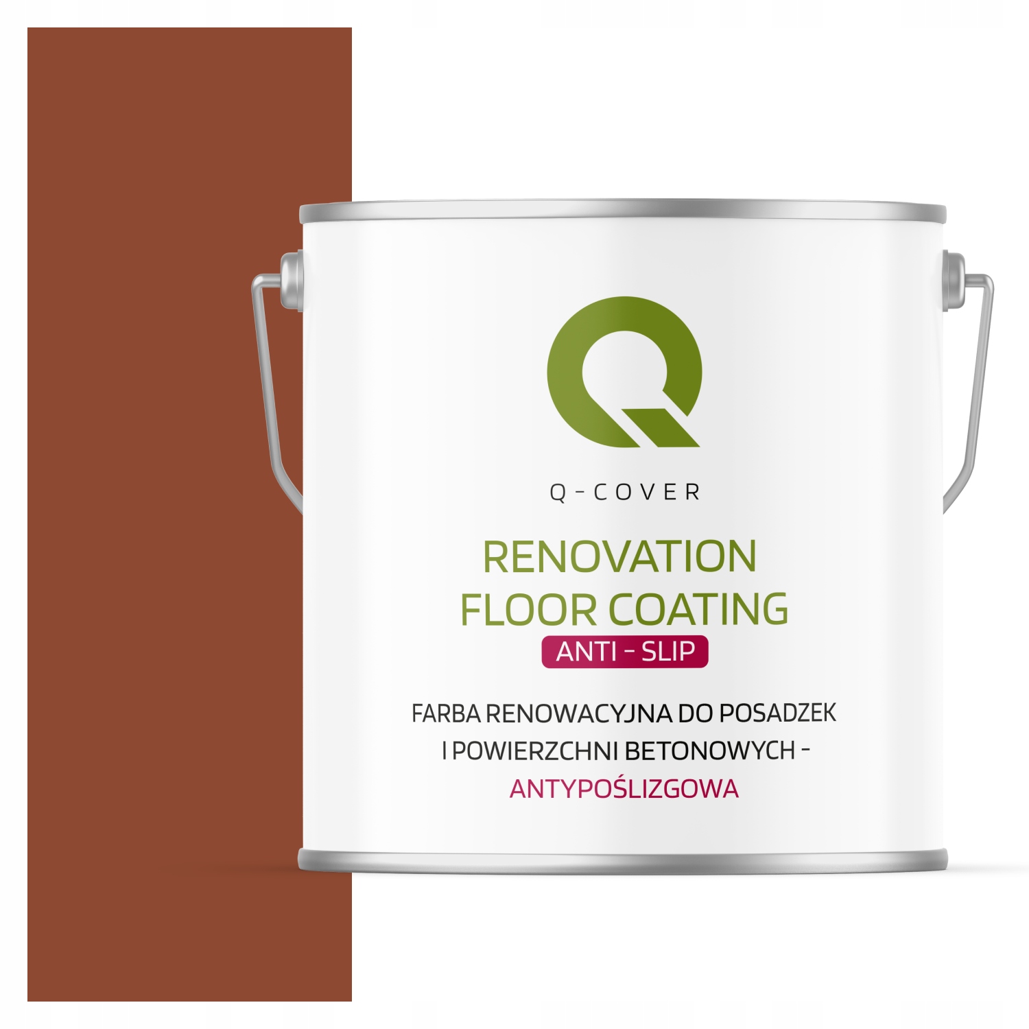 Protišmyková Farba Na Renováciu Betónu V Garáži 5 L, Farba Tehlová RAL8004