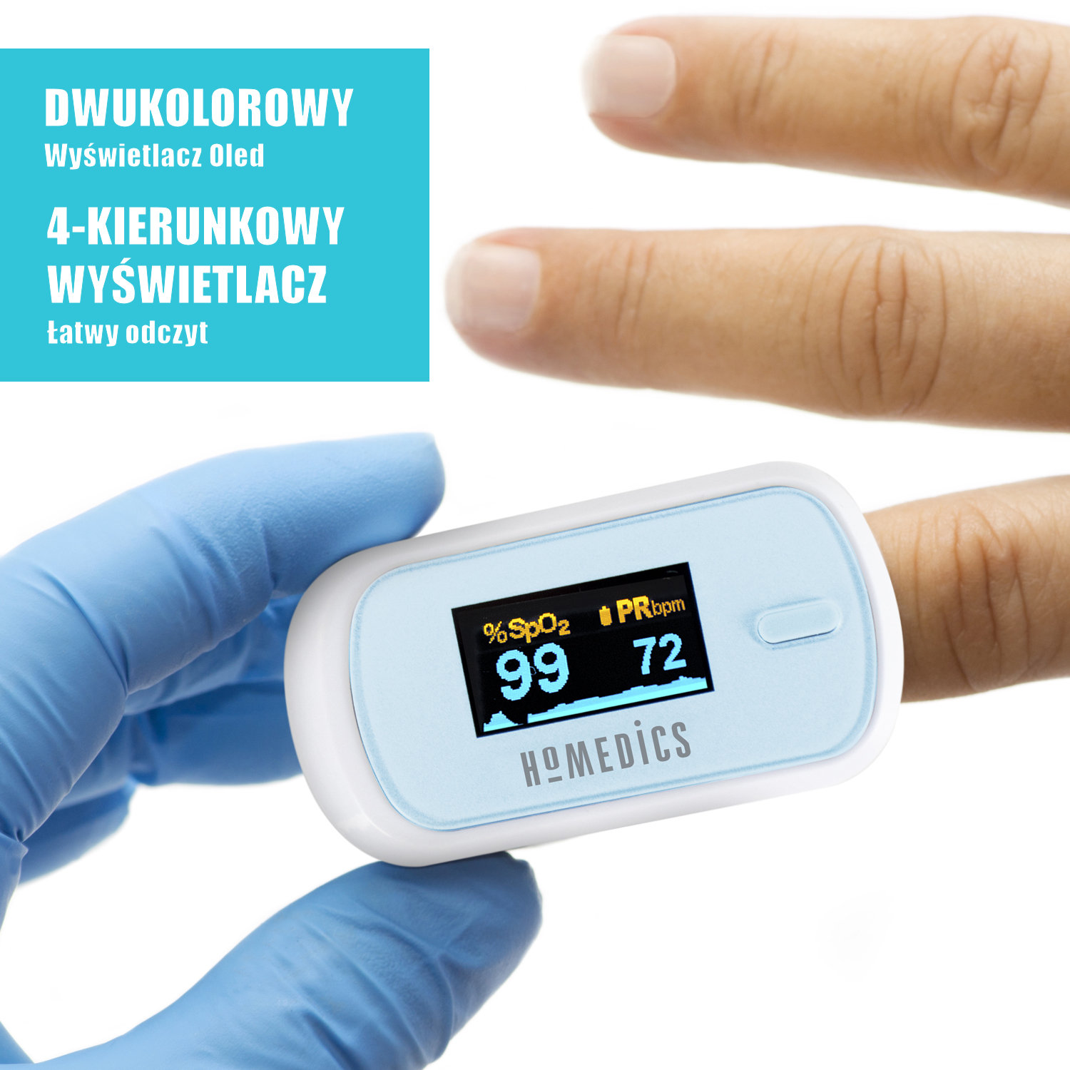 Pulsoksymetr medyczny HoMedics PX-101 Oksymetr Kod producenta PX-101