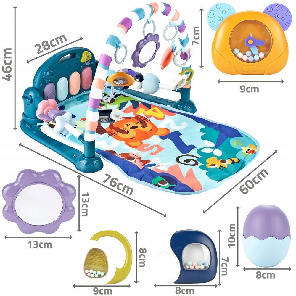 INTERAKTYWNA MATA EDUKACYJNA Z PIANINKIEM MATA DLA MALUSZKA + ZABAWKI 3w1 Rodzaj interaktywne