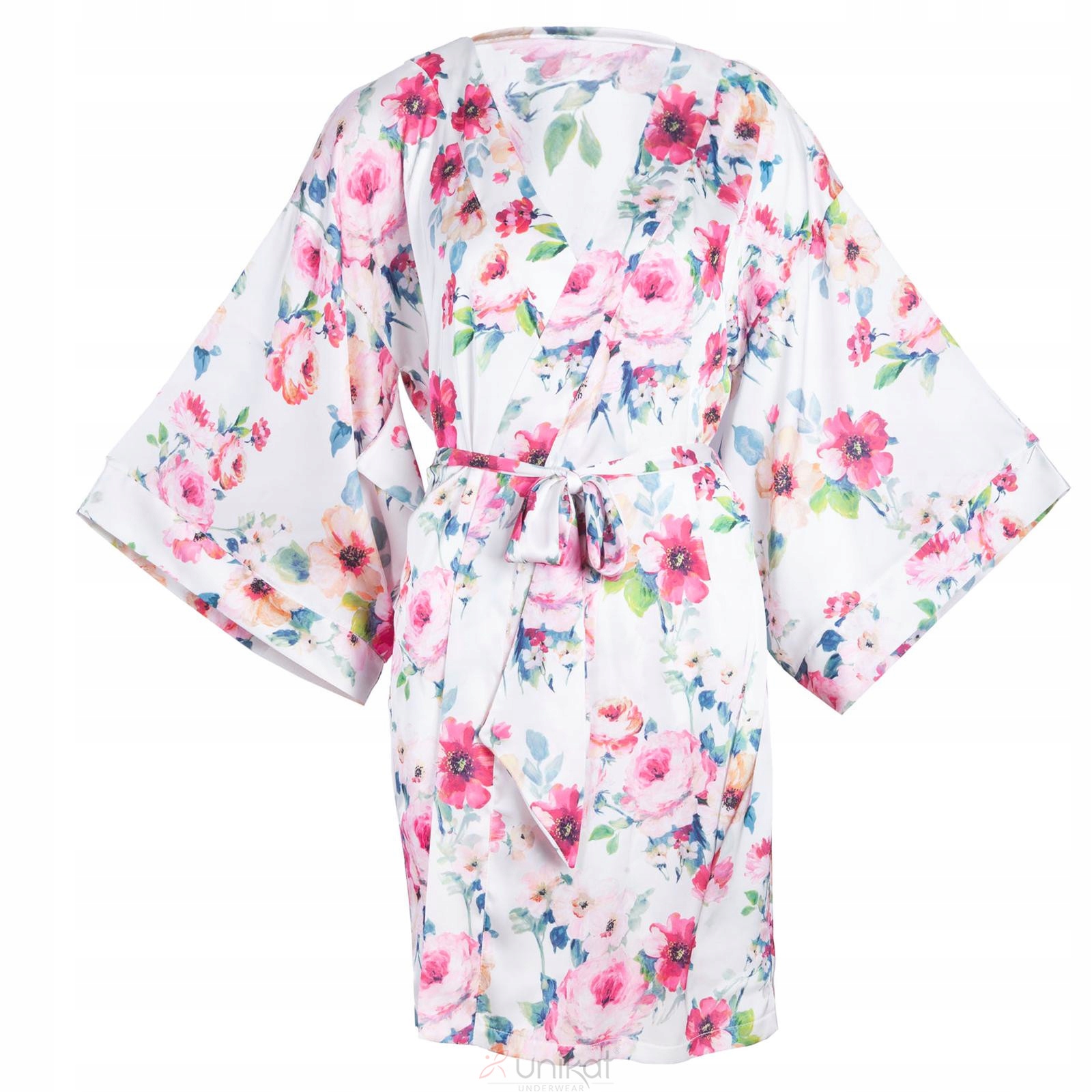

Szlafrok Rose ~M~ Ecru-Kwiaty Unikat