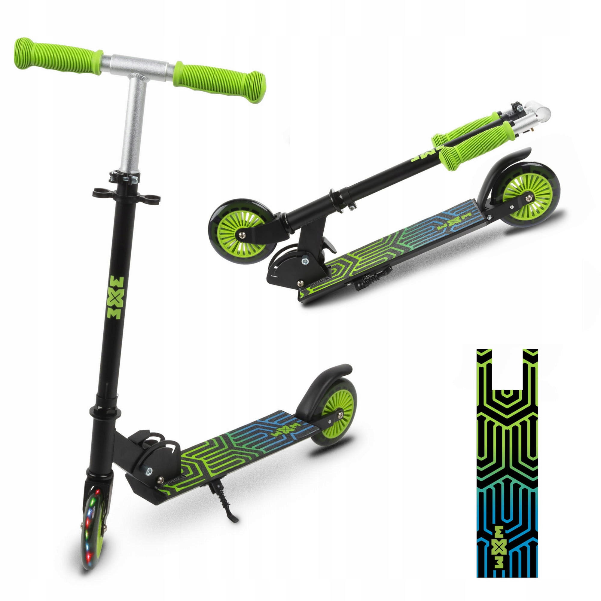 Hulajnoga Składana 2 Kołowa Skipo Wxm Zone Do 50kg Koła Led 120 mm