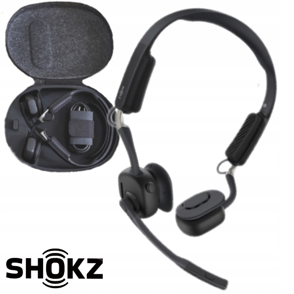Shokz OpenMeet Mic-ANC Usb-c Bezdrátová sluchátka Kostní černá