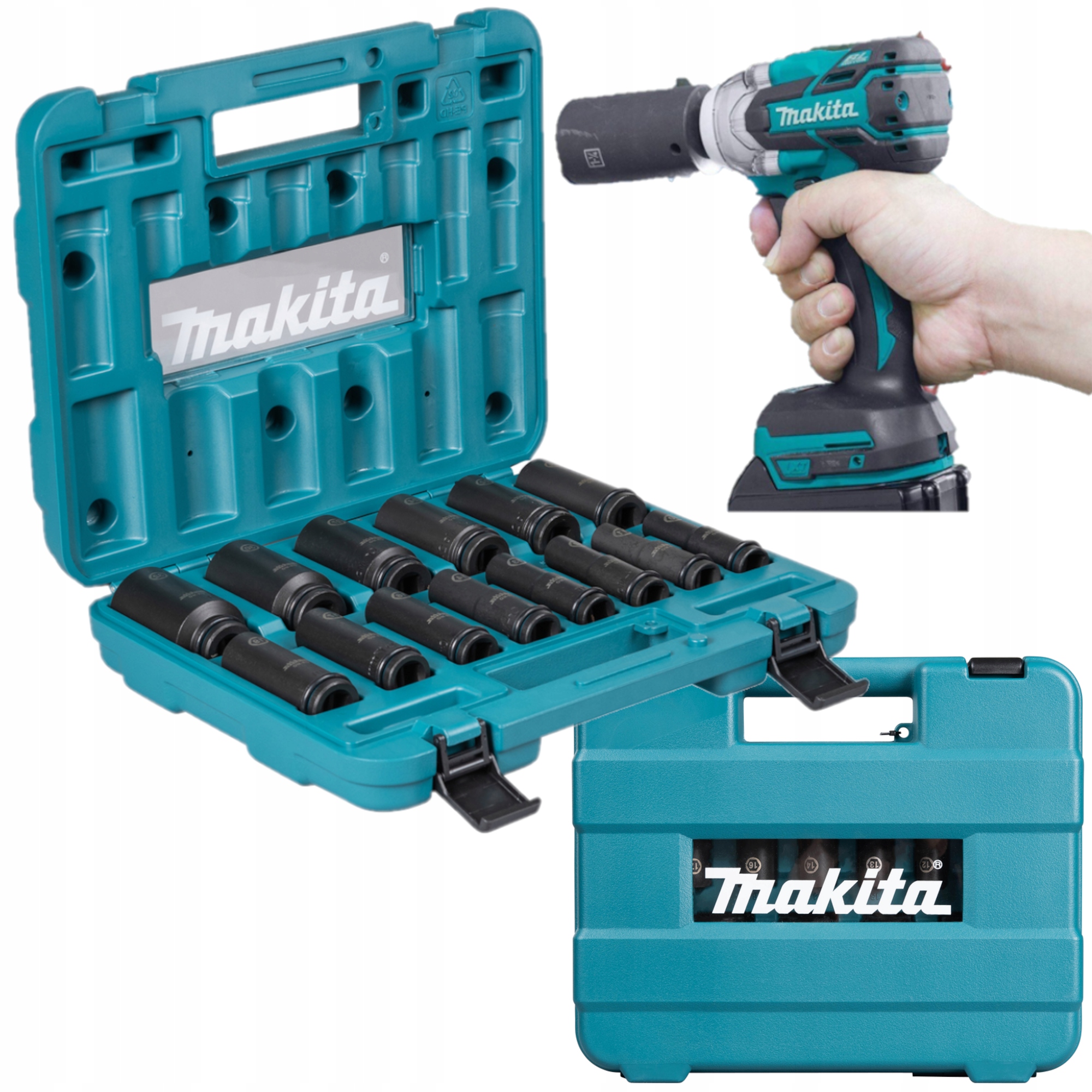 Nárazové nástavce Oceľové 10-32 mm 1/2" odolné Silné Makita Sada 14ks