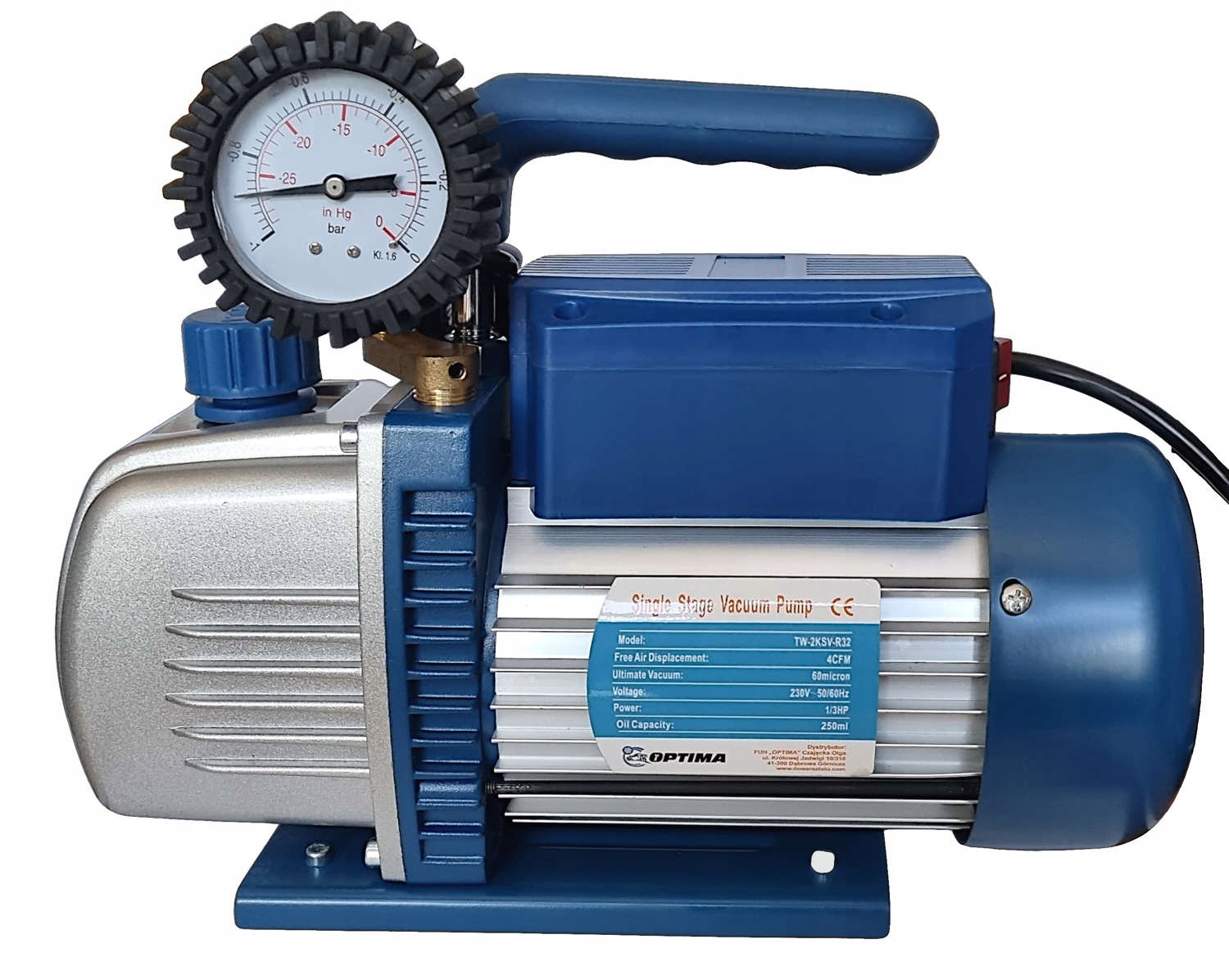 

Pompa Próżniowa 1 Stopniowa 170 l/min Elektrozawór