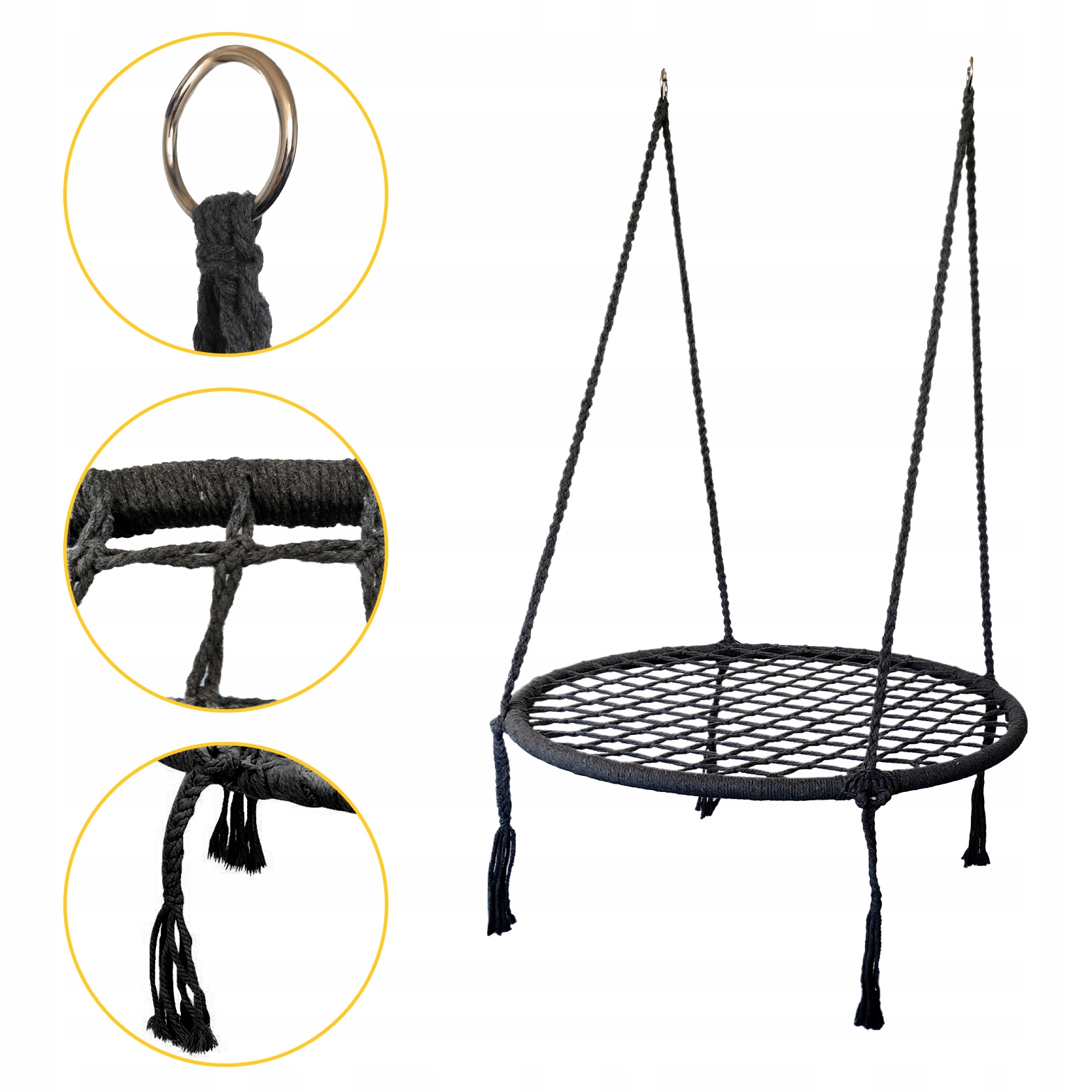 FOTEL WISZĄCY HUŚTAWKA KRZESŁO BOCIANIE GNIAZDO