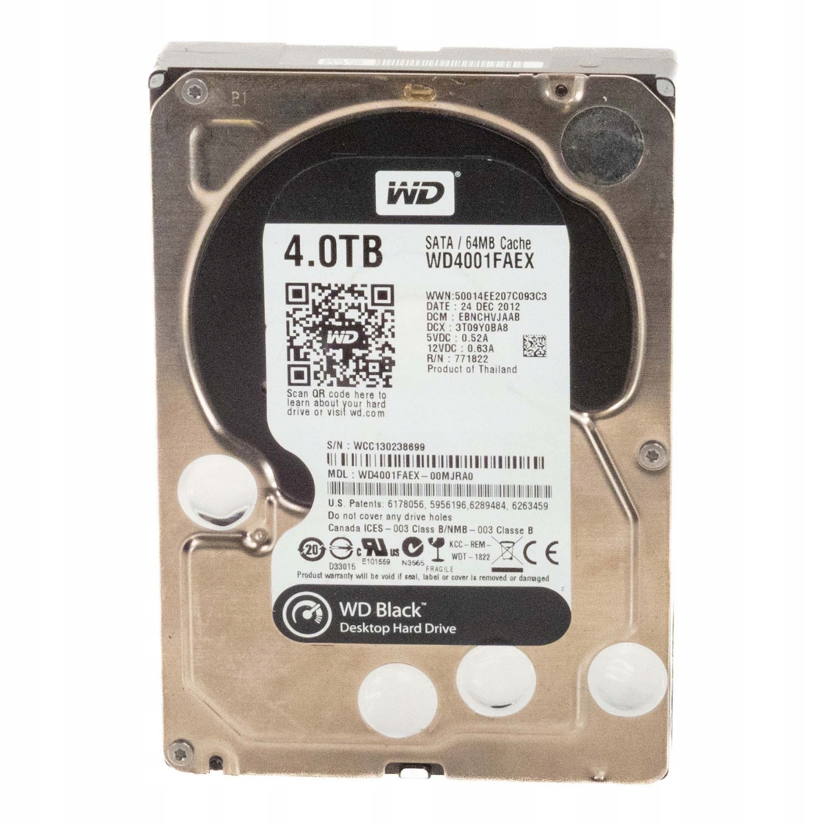 Wd Black 4TB 7.2K 64MB Sata III 3.5'' WD4001FAEX