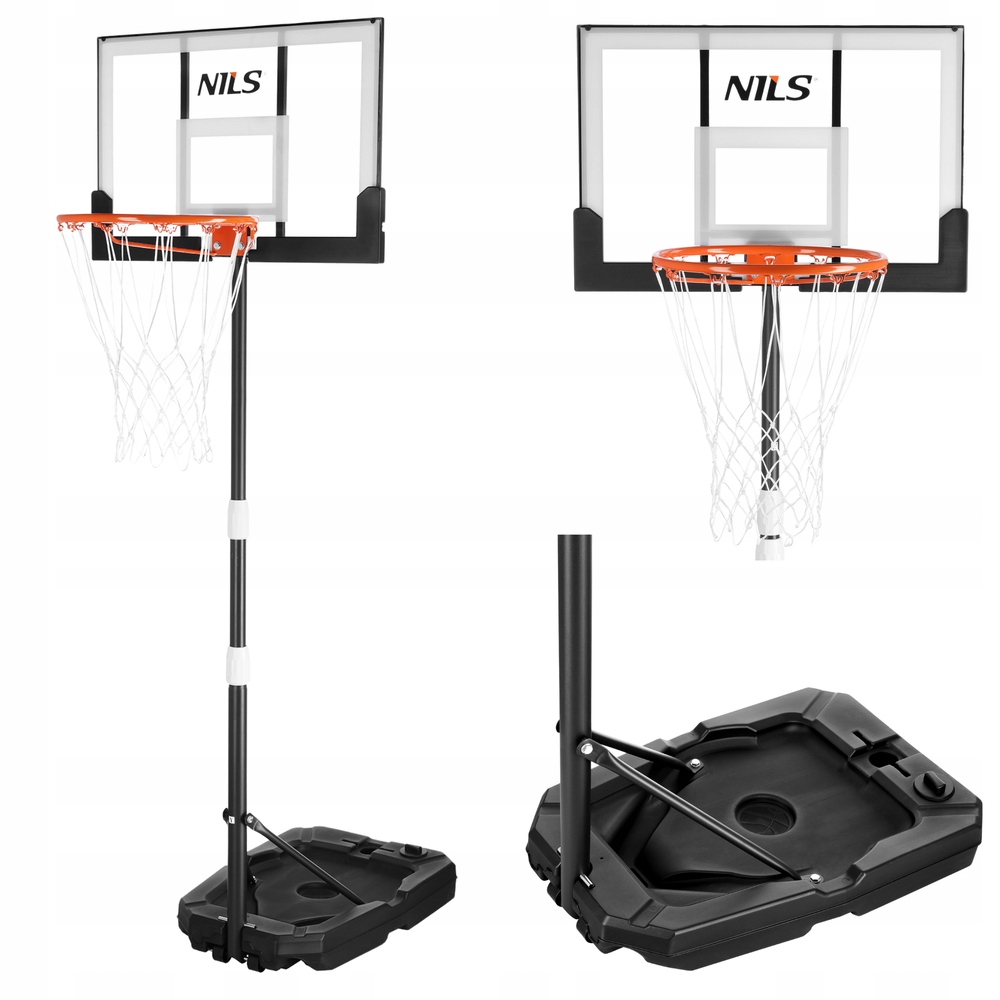 Basketbalový koš Nastavitelná výška Tabule Obruč Síťka Stojan Nils