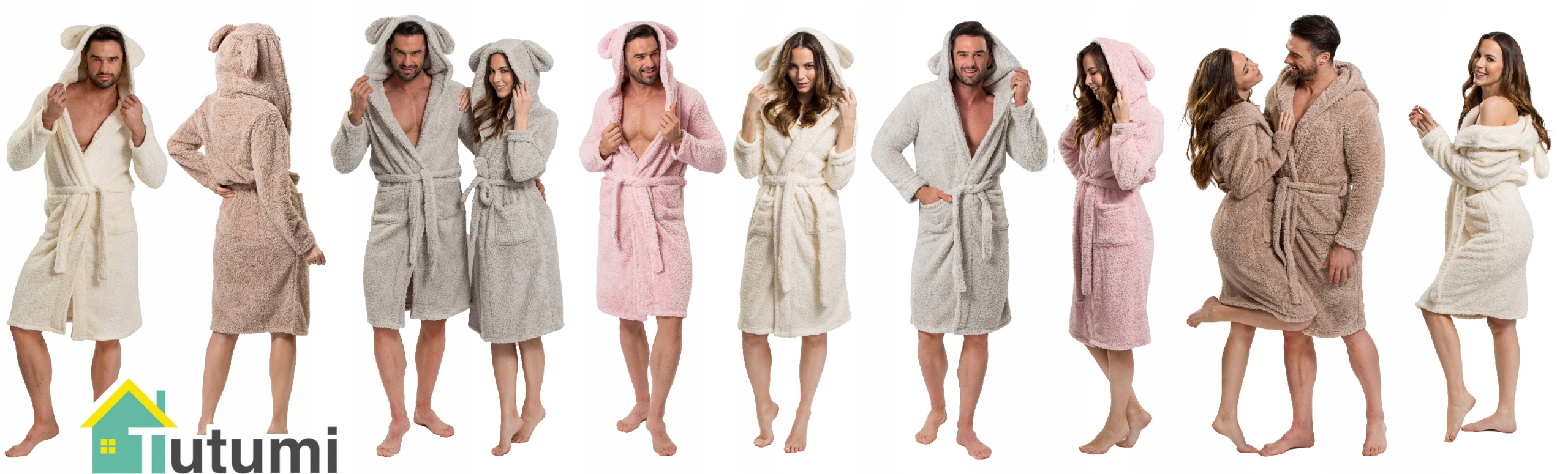 SZLAFROK DAMSKI MIŚ TEDDY Z USZAMI PREZENT KOLORY Materiał dominujący mikrofibra (mikrofaza)