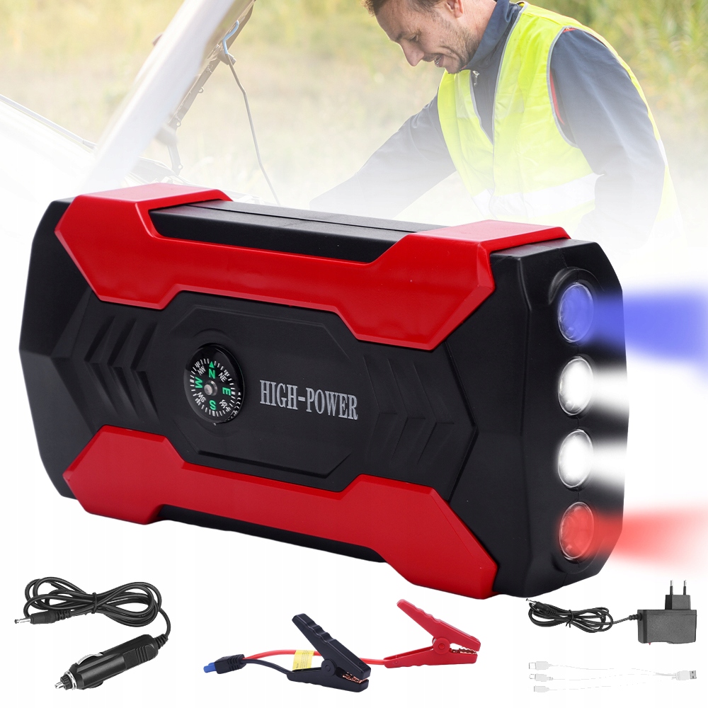 Startovací Sada Jump Starter Power Bank 28000 mAh Startování Auta