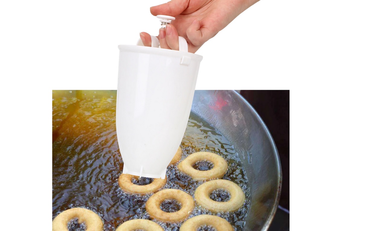 DOZOWNIK DO ROBIENIA PĄCZKÓW CIASTA DONUT FORMA Kolor biały