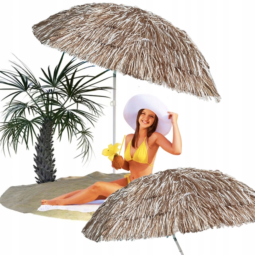 2 X Havajský Zahradní Slunečník Na Balkon, Skládací Terasa, Zlomený, 150 CM