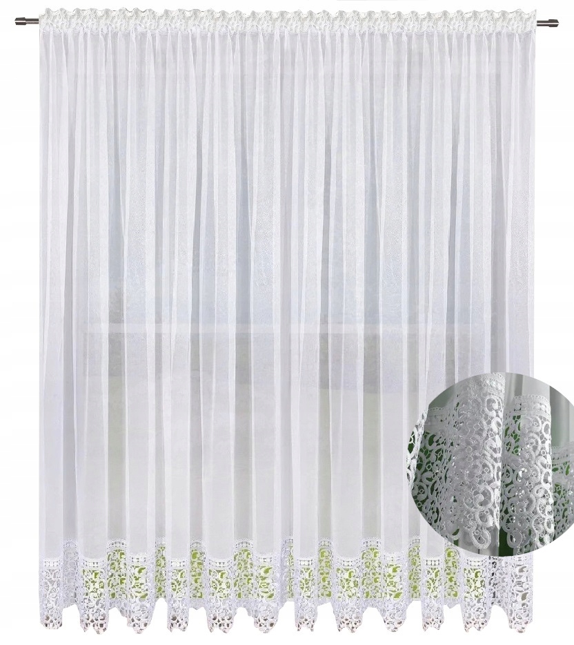 

Firana gotowa długa 220x400 cm Firanki z gipiura