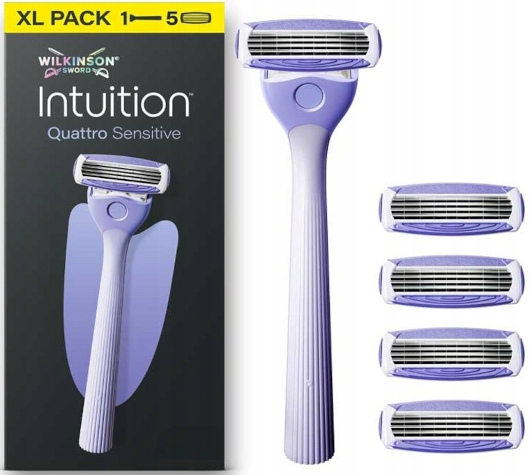 Zestaw WILKINSON Intuition Quattro Sensitive Starter Pack 5x Wkłady +Rączka