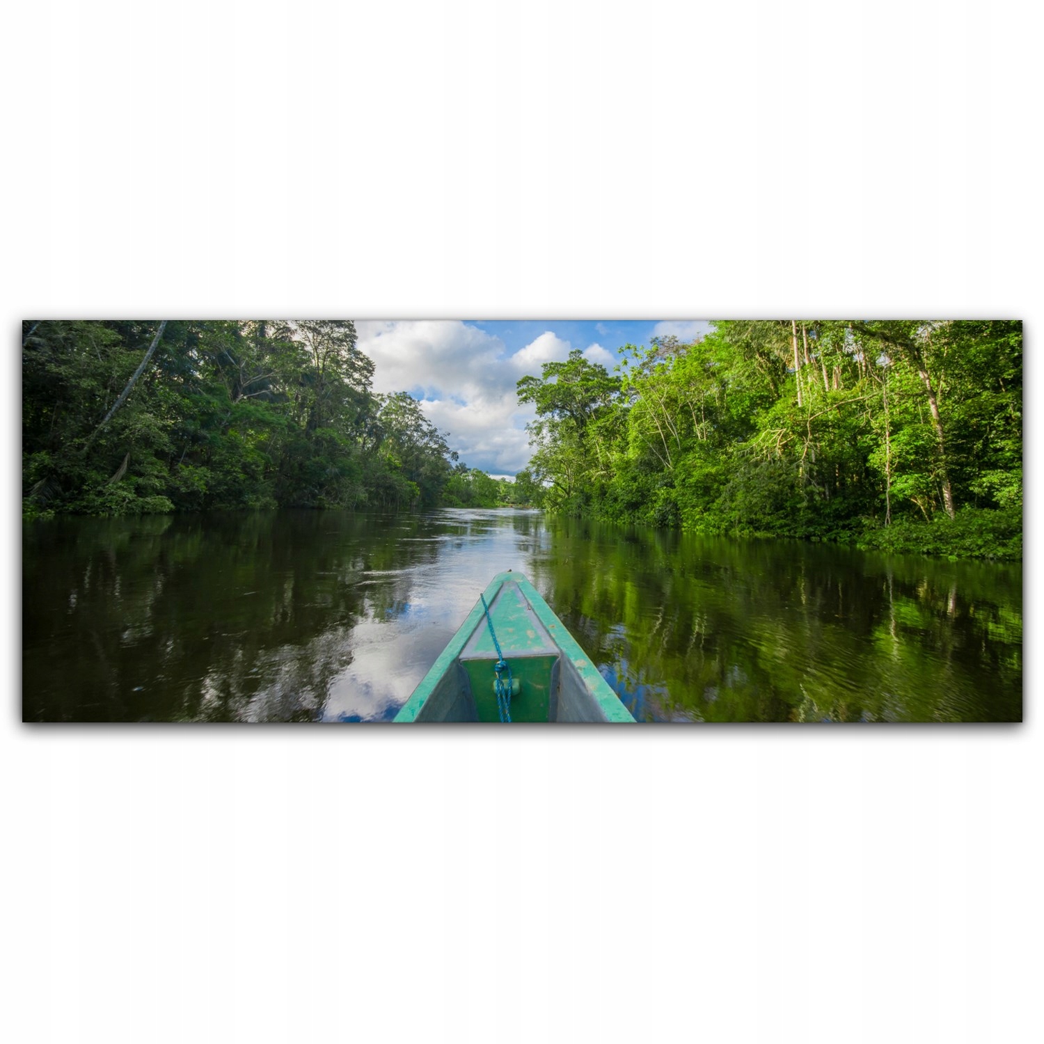 

Canvas do sypialni 125x50 Łódka Dżungla Amazonka