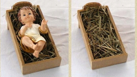 

Żłóbek z siankiem dla Dzieciątka Jezus o wys. 10cm