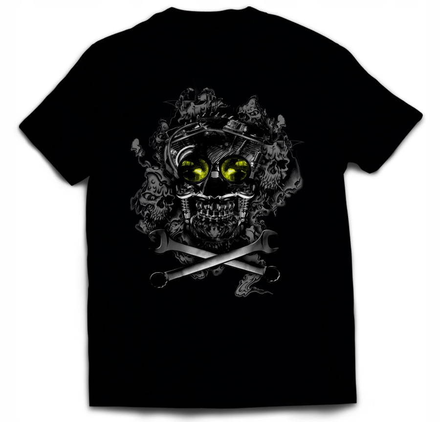 

Tshirt silnik Koszulka dla mechanika czaszka XXL
